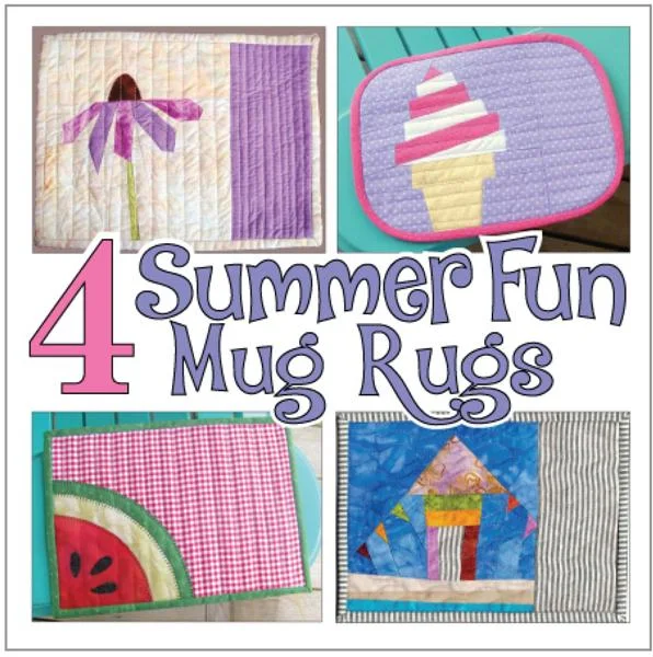 four quilted summer mug rugs book