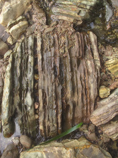 Stripes formation of rock created by natural geology process