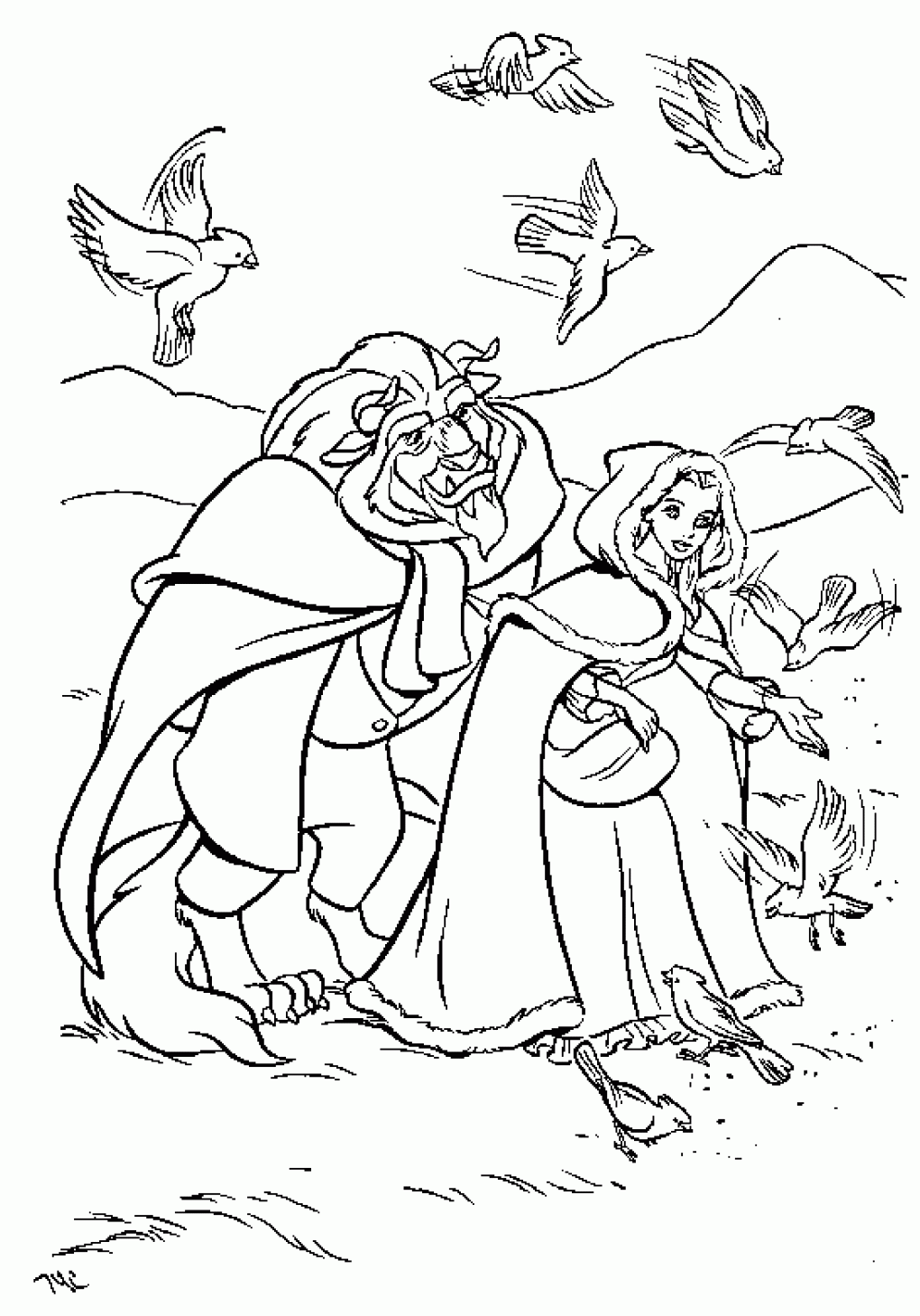 The Holiday Site: Belle Coloring Pages Free and Downloadable