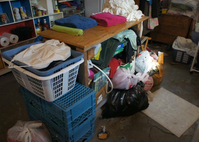 The Overflowing Outbox In The Basement I Removed The Black Garbage