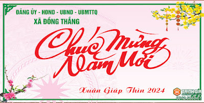 In Phông bạt Khổ lớn Chúc mừng năm mới tại huyện Triệu Sơn