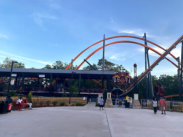 Jersey Devil Coaster At Sunset Six Flags Great Adventure