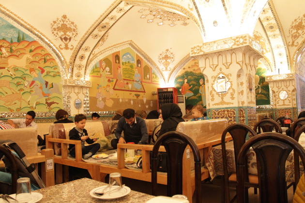 A persian style lunch at Isfahan, Iran
