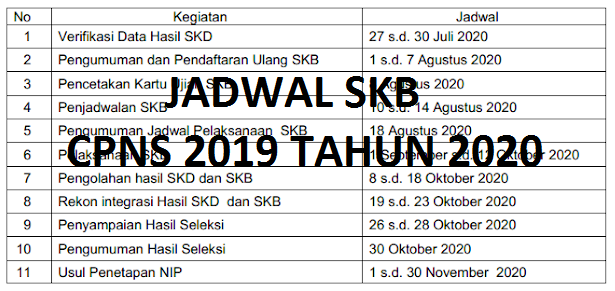 Inilah Jadwal Terbaru SKB CPNS 2019 Tahun 2020 sesuai BKN