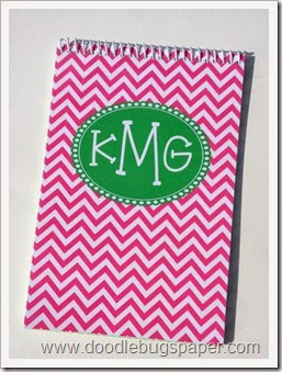 notebookpinkchevron