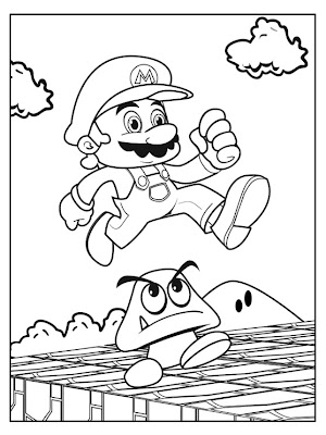 mario brothers coloring pages. For Mario Coloring Pages: