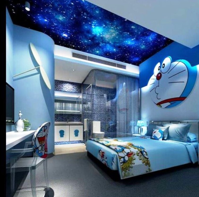 32 Desain  Kamar  Tidur Doraemon  yang Ceria dan Lucu untuk 