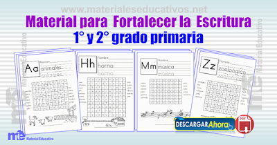 material para fortalecer la escritura 1° y 2° grado primaria