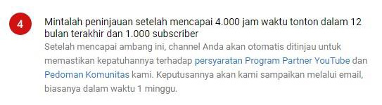 Syarat Pengajuan Monetize YouTube Terbaru