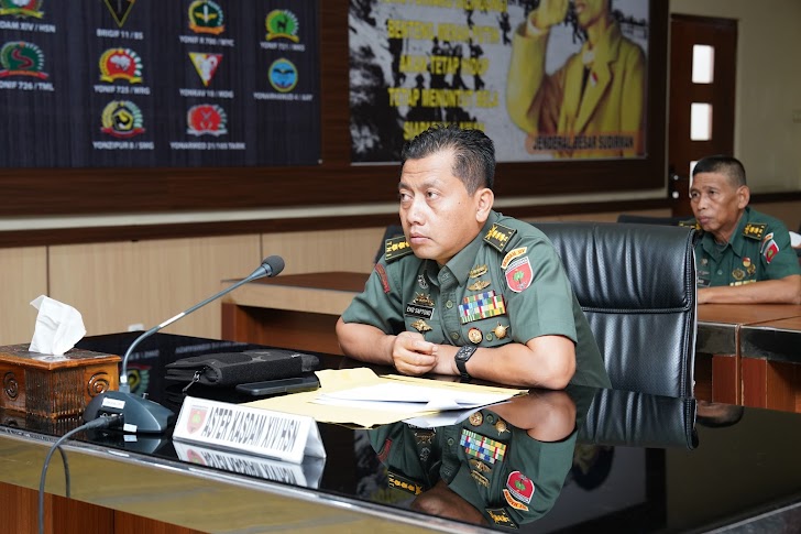 Aster Kasdam XIV/Hsn, Rapat Bersama Mentan RI, Secara Virtual Bahas Percepatan Program Pertanian 2025