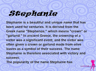 meaning of the name "Stephanie"