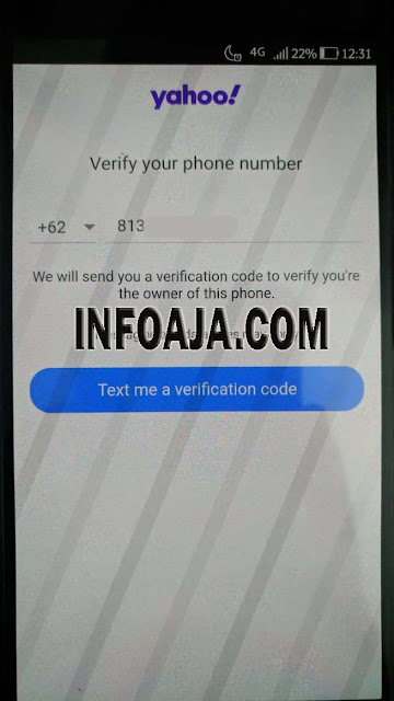 Verifikasi Nomor Hp Email Yahoo