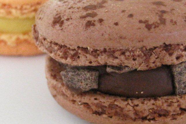 Macaron frances de chocolate