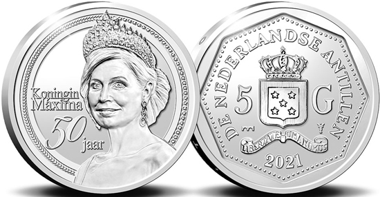 Netherlands Antilles 5 gulden 2021 - 50th Birthday of Her Majesty Queen Máxima