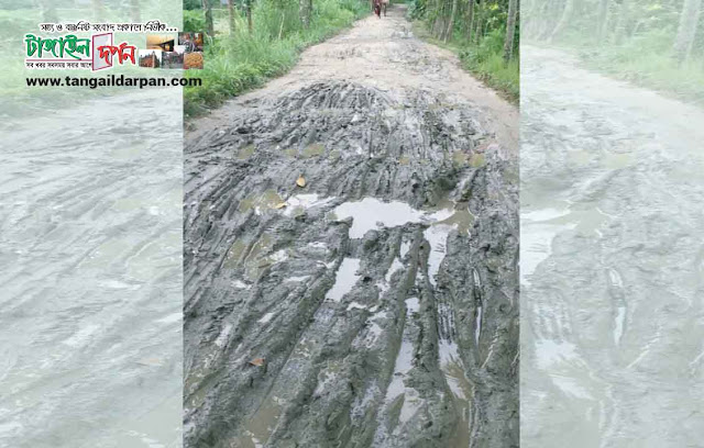 দেলদুয়ারের ফাজিলহাটি থেকে এলাসিনমুখী রাস্তার বেহাল দশা, উন্নয়ন প্রত্যাশী জনগনের আশায় গুরেবালি