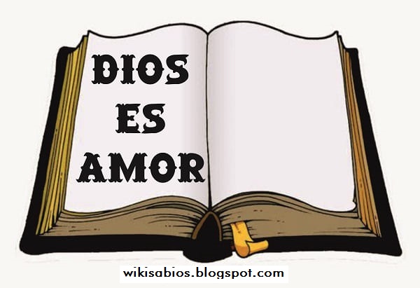 Biblia abierta, Dios es amor, Biblia animada con el mensaje Dios es Amor, la biblia dice que Dios es Amor