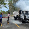 Mobil Truk Terbakar di Suburu