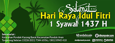 download desain banner idul fitri 1437 H gratis