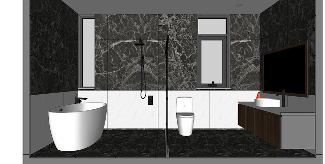 Bathroom Sketchup Interior Scene , 3d free , sketchup models , free 3d models , 3d model free download