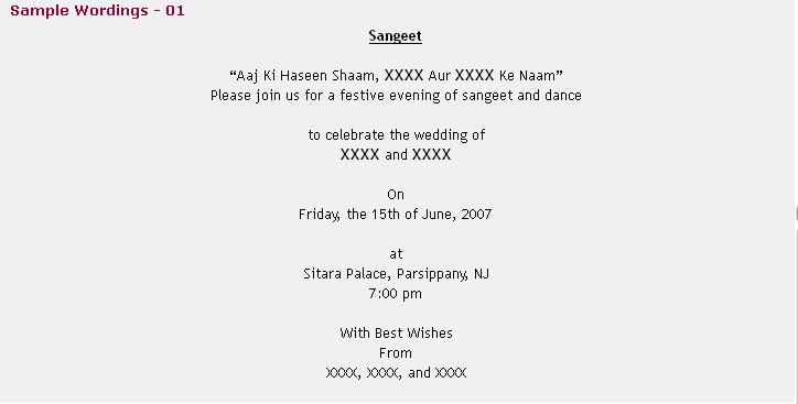 Wedding Sangeet Invitation Wordings 2 And here you have a stunning wedding 