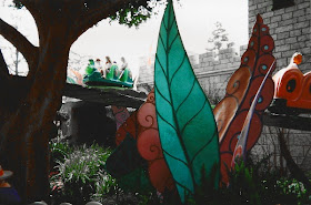Alice in Wonderland ride Disneyland leaves
