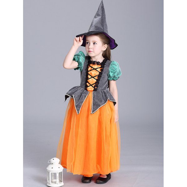 Halloween Christmas Princess Maxi Dress Pumpkin Dress
