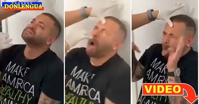 Extraña reacción de Nacho con una simple prueba de hisopado por el virus