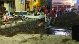 satgas dbmp lembur bangun jalan