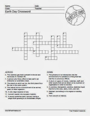 Earth Day Crossword Puzzles 4