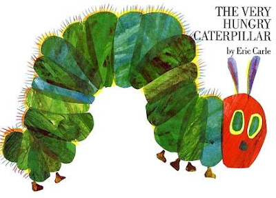 Book Cover Art for The Very Hungry Caterpillar by Eric Carle