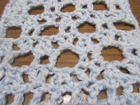 Sweet Nothings Crochet free crochet pattern blog ; photo showing stitch detail of Rows 1 - 6