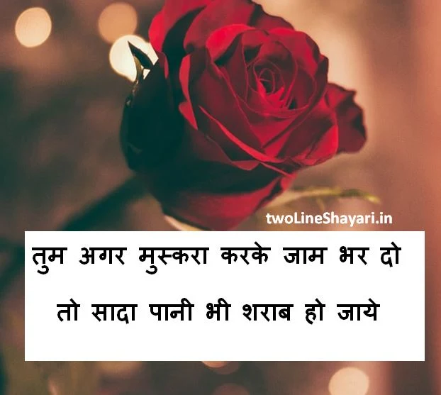 Beautiful Hindi Love Shayari 2 Lines Images, Beautiful Hindi Love Shayari Lyrics Images