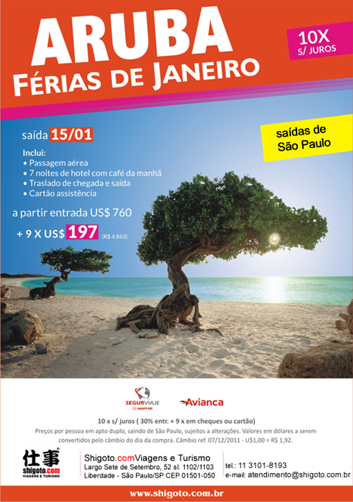 Pacote para Aruba