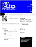  Modern resume with QR code