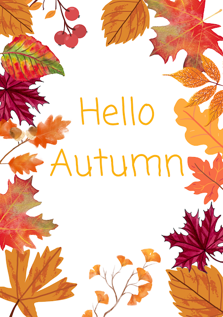 Hello Fall/Autumn wall art - free printable