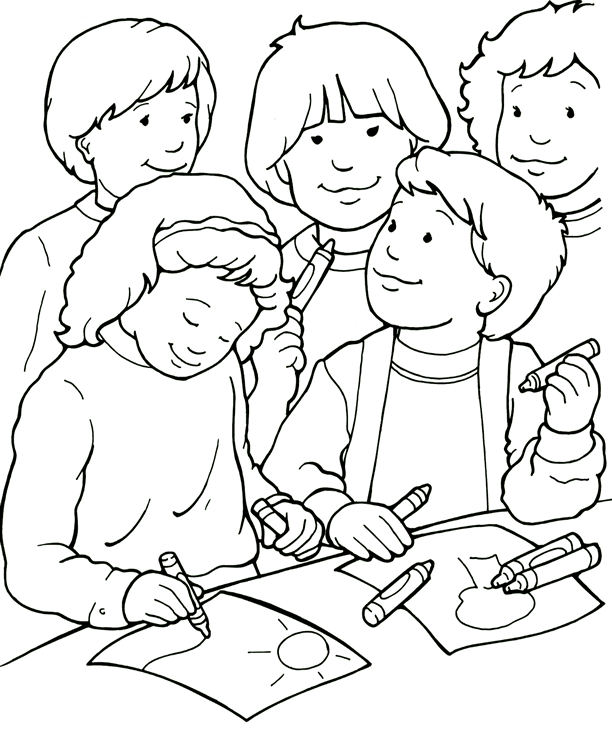 Friendship Coloring Sheets 3