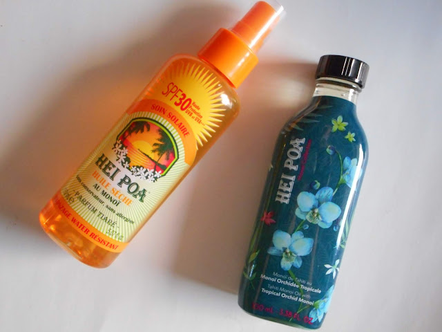 Hei Poa Tahiti Monoi Oil Tropical Orchid and Monoi Dry Oil SPF30 Tiare Spray