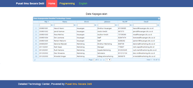 cara menambahkan toolbar search pada tabel jqgrid