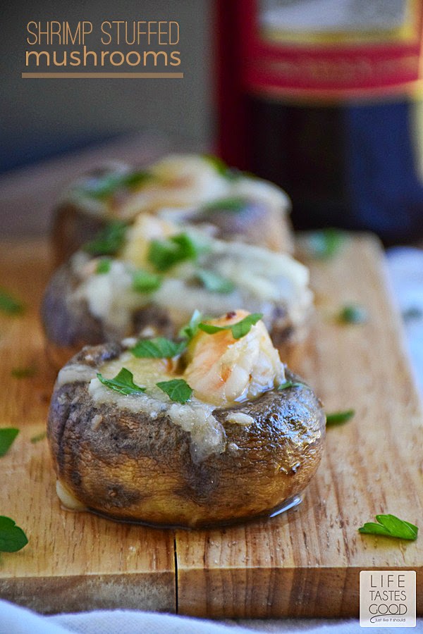 Shrimp Stuffed Mushrooms #SundaySupper | Life Tastes Good