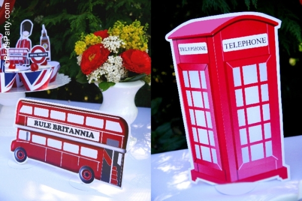 A British Inspired London  UK Party  with Printables Party  