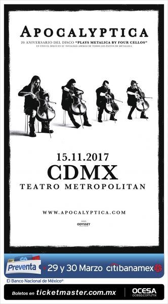 Apocalyptica en Teatro Metropólitan