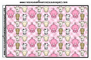 Baby Farm in Pink Free Printable  Labels.