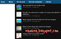 Menu tích hợp bài đăng mới nhất và nhận xét mới nhất cho blogspot - Demo