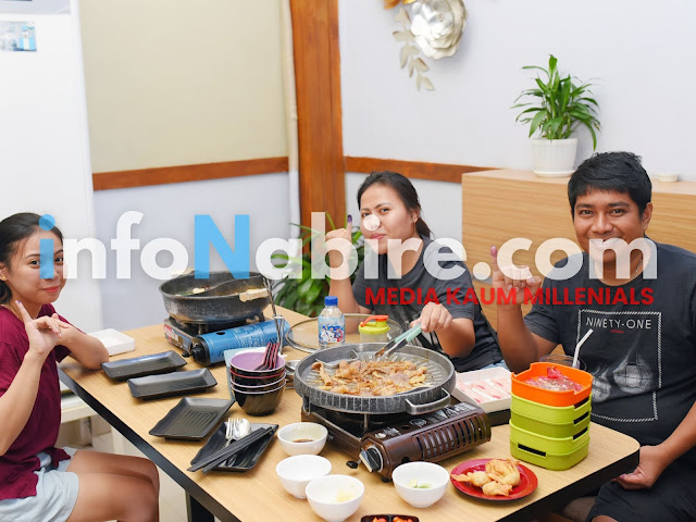 Warga Nabire memenuhi Kitamurae BBQ & Sukiyaki All You Can Eat untuk menikmati promo diskon 15% setelah berpartisipasi dalam Pemilu 2024.