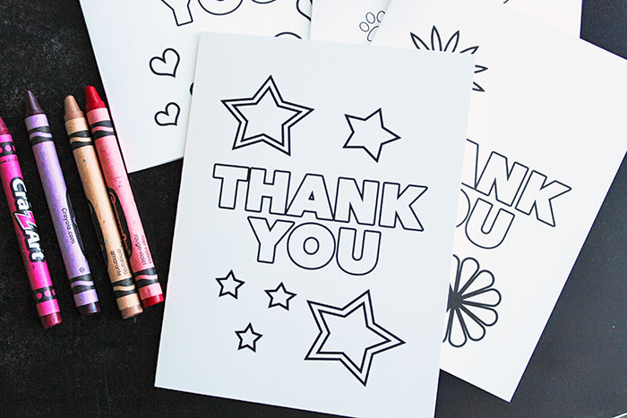 Free Printable Thank You Cards for Kids to Color & Send ...