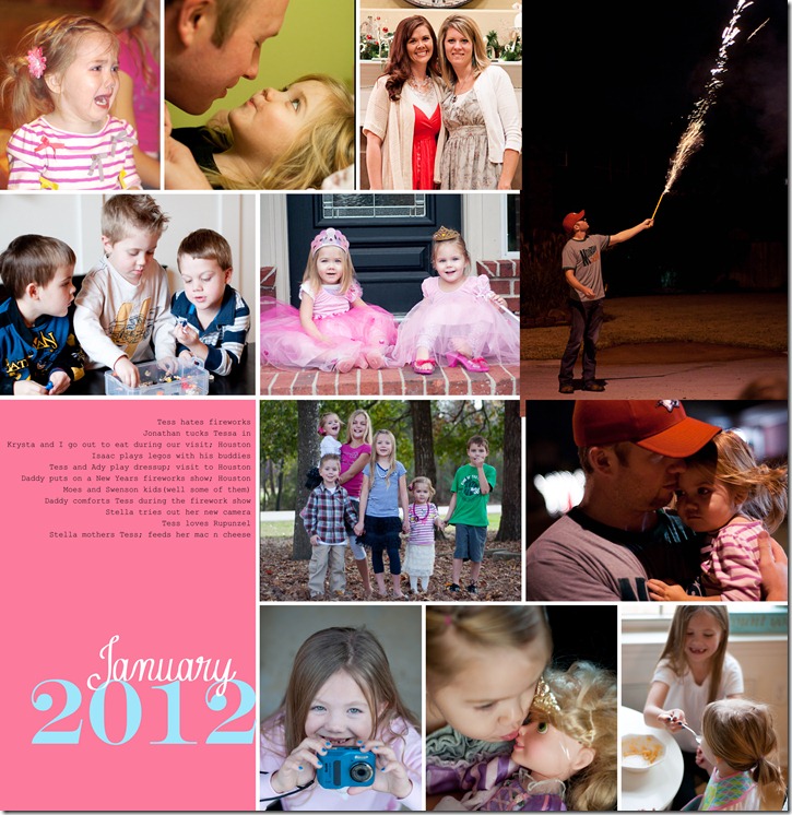 January 2012 with text