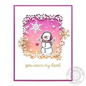 Sunny Studio Stamps: Snowflake Frame Dies Feeling Frosty Winter Themed Card by Anja Bytyqi
