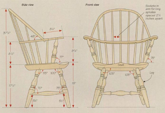 Wood Working Plans , Shed Plans and more: Windsor Chair Plan