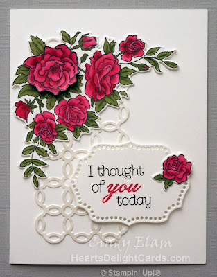 Heart's Delight Cards, Climbing Roses, Rose Trellis Thinlits, Thinking of You, Occasions 2019, Stampin' Up!