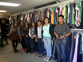 To explore ways to fight bullying, a group of youth visited an organization in a nearby town that offers a similar "closet" of donated clothes.